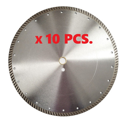 10PK 14'' Turbo Diamond Saw Blade for Brick Block Concrete Masonry Pavers Stone