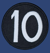 BLACK NUMBER 10 BEN TEN CARTOON TV SERIES EMBROIDERED IRON ON PATCH 3
