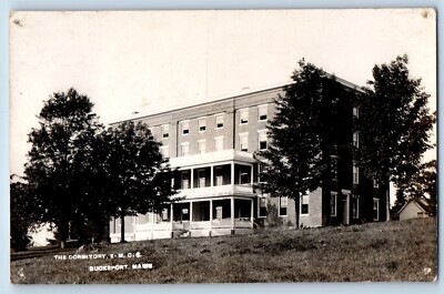 Bucksport Maine ME Postcard RPPC Photo The Dormitory E M C S c1910's Antique