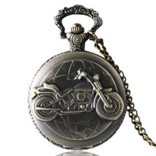Biker Motorcycle Stainless Steel Pocket Watch Chain