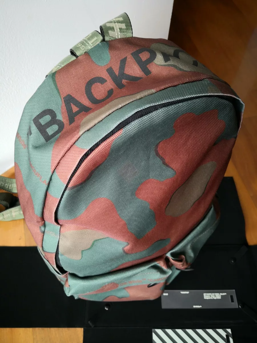 OFF WHITE Camouflage Backpack c/o Abloh 100% authentic!!! Store display!! | eBay