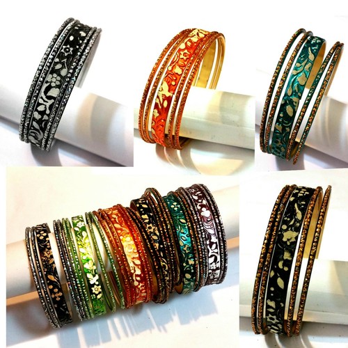 225 Indische Armreifen Ø6,5cm Armschmuck Bollywood Hochzeit Henna Restposten - Bild 3 von 3