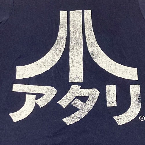 ATARI Gaming Company Vintage Navy T-shirt OG Japanese Logo Tee - Men's Size S - Picture 2 of 6