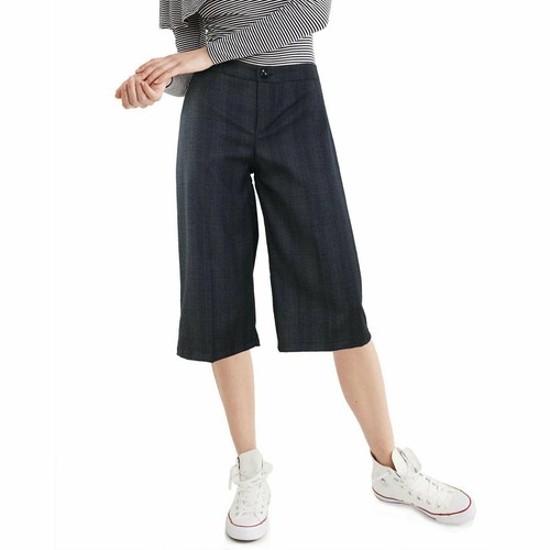 Pantaloni Donna Gamba Larga 3/4 Bermuda Casual Quadri GIROGAMA 8031IT | eBay