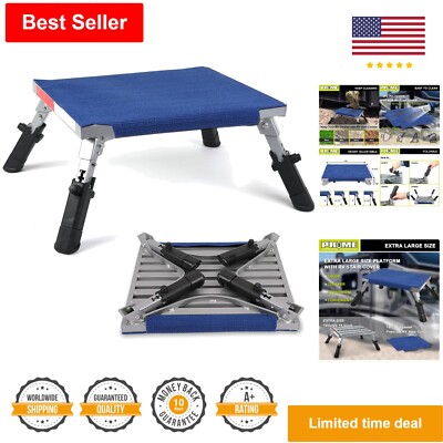 RV Platform Step Stool with Step Rug - 19'' x 14.5'' - Supports Up to 600lbs