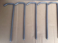 5x Exhaust Bent Rod Southern Weld On Rod Hanger 3/8" x 10"  