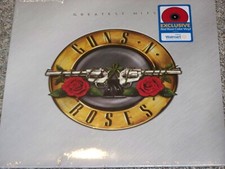 GUNS N ROSES GREATEST HITS LP PRESSED ON RED ROSE VINYL LP IS BRAND NEW