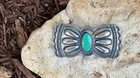 FINE TURQUOISE AND SILVER NAVAJO PIN BROOCH – HARRY MORGAN — photo 6