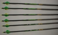 6- Gold Tip XT Hunter 340 Carbon Arrows w/ Blazer Vanes! WILL CUT TO LENGTH