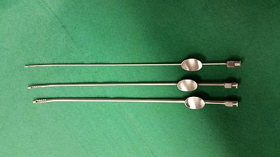 Set Of 3 Novak Endocervical Biopsy Curettes - 2mm, 3mm, 4mm - Gynecology Instruments