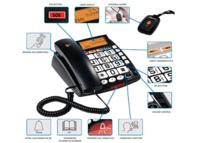 Topcom Sologic A831 Analog Telefon Schnurgebunden Grosstasten Seniorentelefon