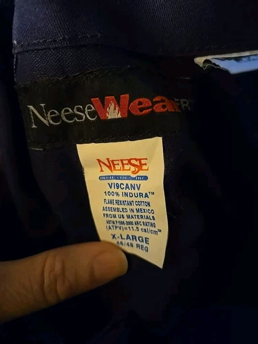 Neese Wear FR Coveralls Men’s XL 46/48 Reg ASTM F1506-2000 ATPV 11.5 CAL/CM image 7