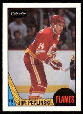 1987-88 O-Pee-Chee Jim Peplinski . Calgary Flames #209
