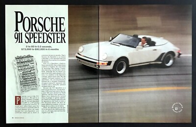 1990 Porsche 911 Speedster Road Test Technical Data Review Article