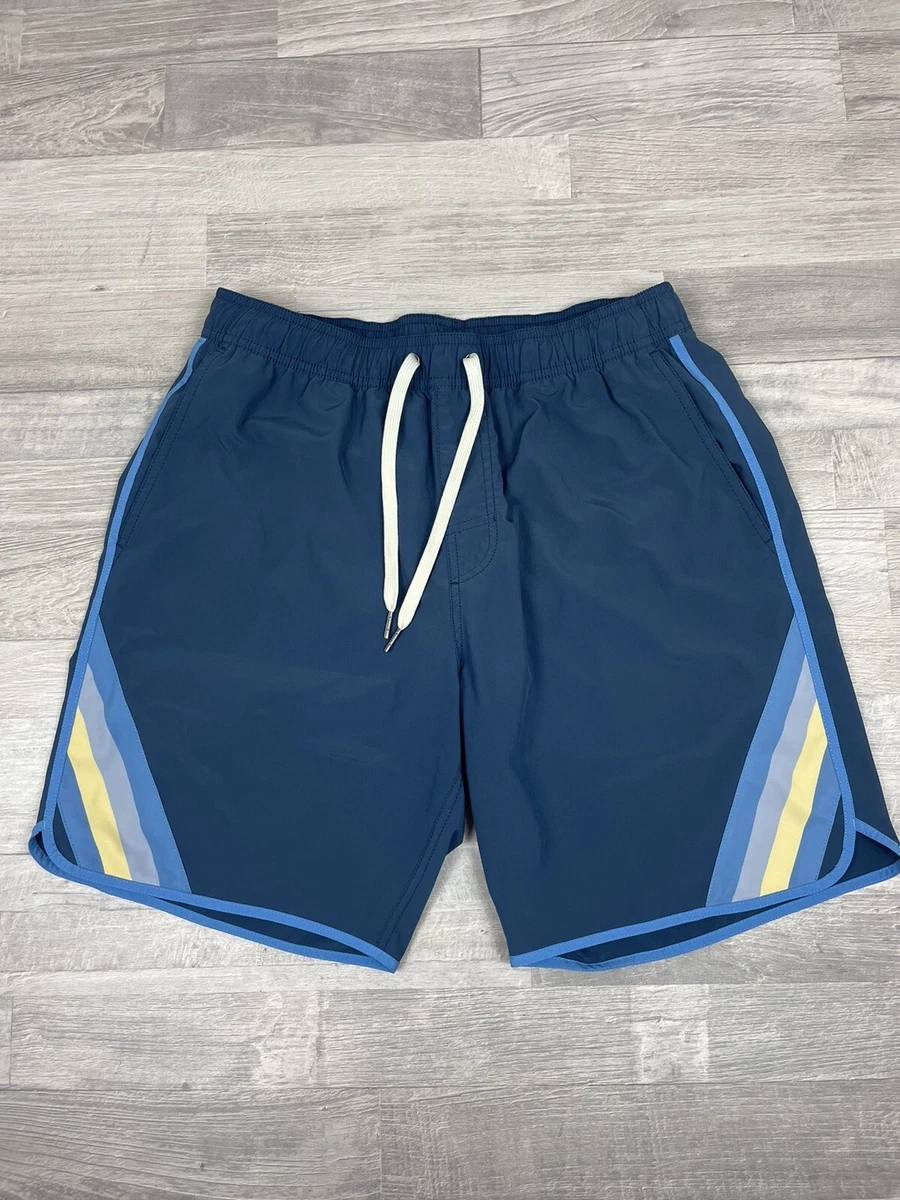Fair Harbor Board Shorts Mens Large Blue Lined Surf Fishing Beach