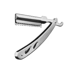 FRCOLOR Manual Razor Full Stainless Steel Vintage Not Include Blade Foldable Bar