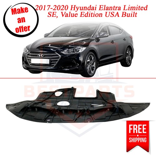 Engine Splash Shield For 2017-2020 Hyundai Elantra 2.0L - Under Car Protection, Direct Replacement 5 thumbnail image