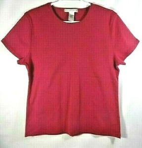 Geoffrey Beene Sport Shirt Size Xl Woman Short Sleeve Tee Soft Cotton Dark Red Ebay