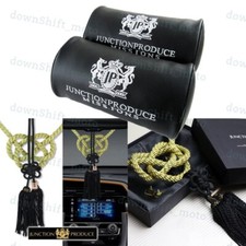 JUNCTION PRODUCE VIP Black Car Neck Rest Pillow Headrest +GB Kin Tsuna Rope SET