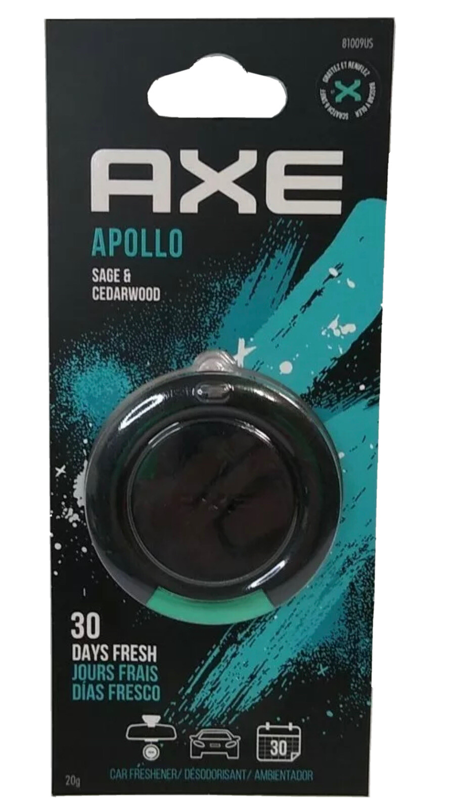 Axe Apollo 30 Days Fresh Hanging Car Air Freshener New eBay