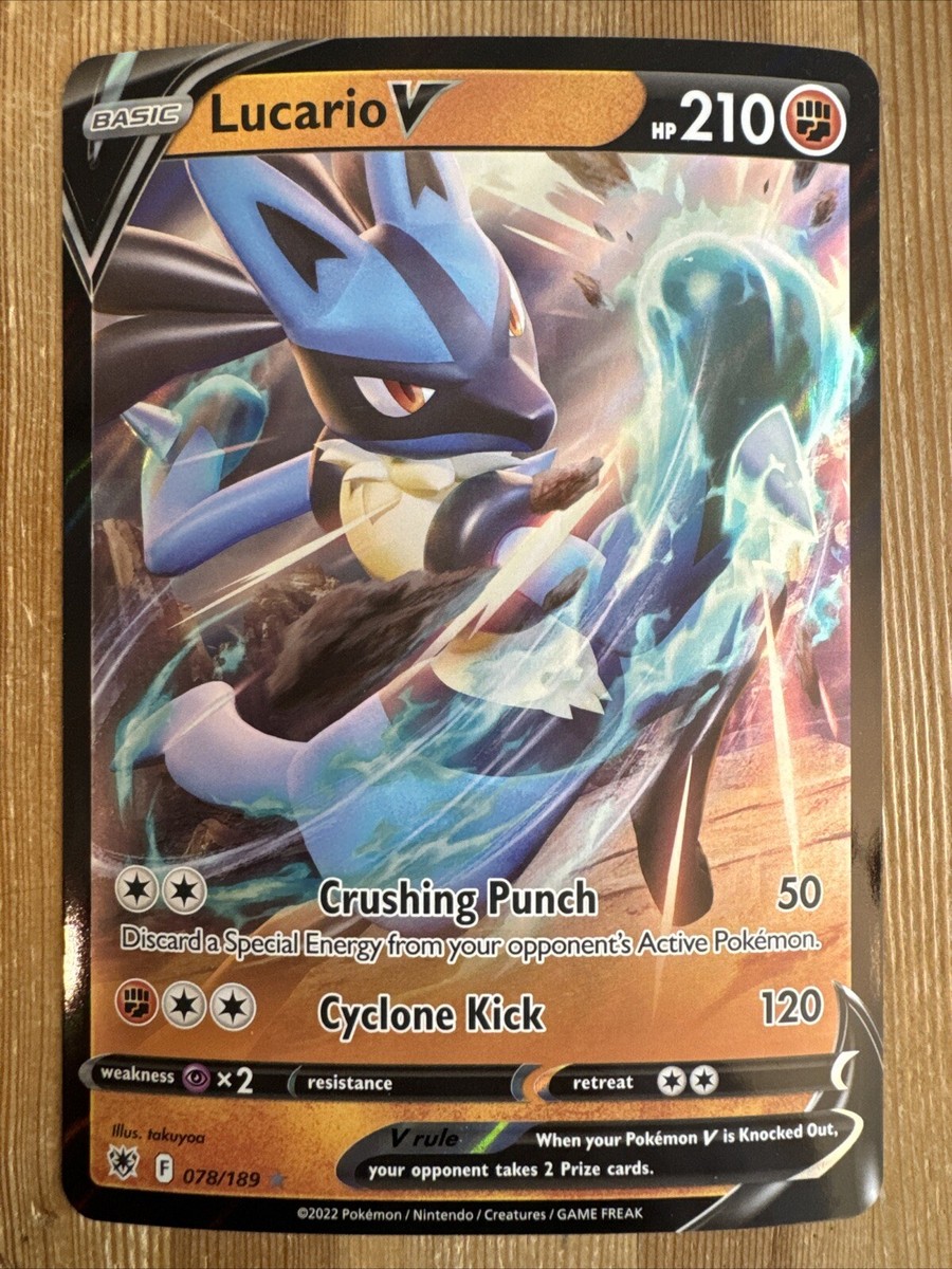 Lucario V 078/189 JUMBO Pokemon Astral Radiance Sword Shield Ultra