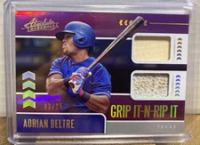 2020 Absolute Grip It-N-Rip It Adrian Beltre 2 patch Bat and Glove 2/25