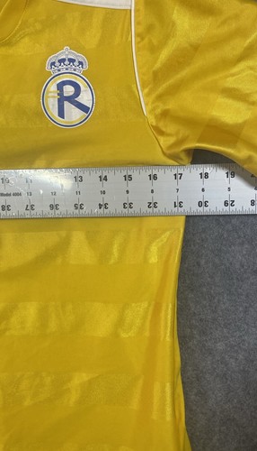 Adidas Shirt Boys Size Large Yellow Climalite Youth Number 18 - Picture 3 of 14
