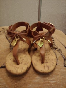 michael kors cognac sandals