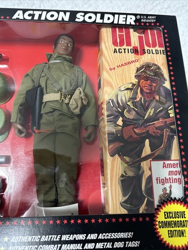 GI JOE 🚀RARE BLACK ACTION 12" SOLDIER💥 U.S. ARMY INFANTRY BOXED SET 1994📚 NIB - Picture 9 of 16