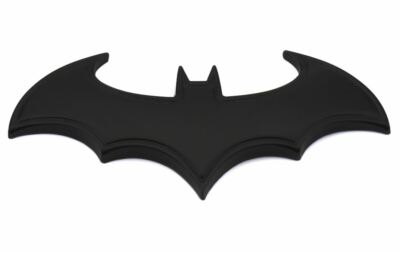 3D Qualität Batman Emblem Chrom Auto Styling Aufkleber Held Symbol Abzeichen - SCHWARZ