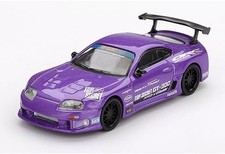 MINI GT 1/64 Toyota Supra A80 Top Secret Purple MGT01067-BL Diecast Used