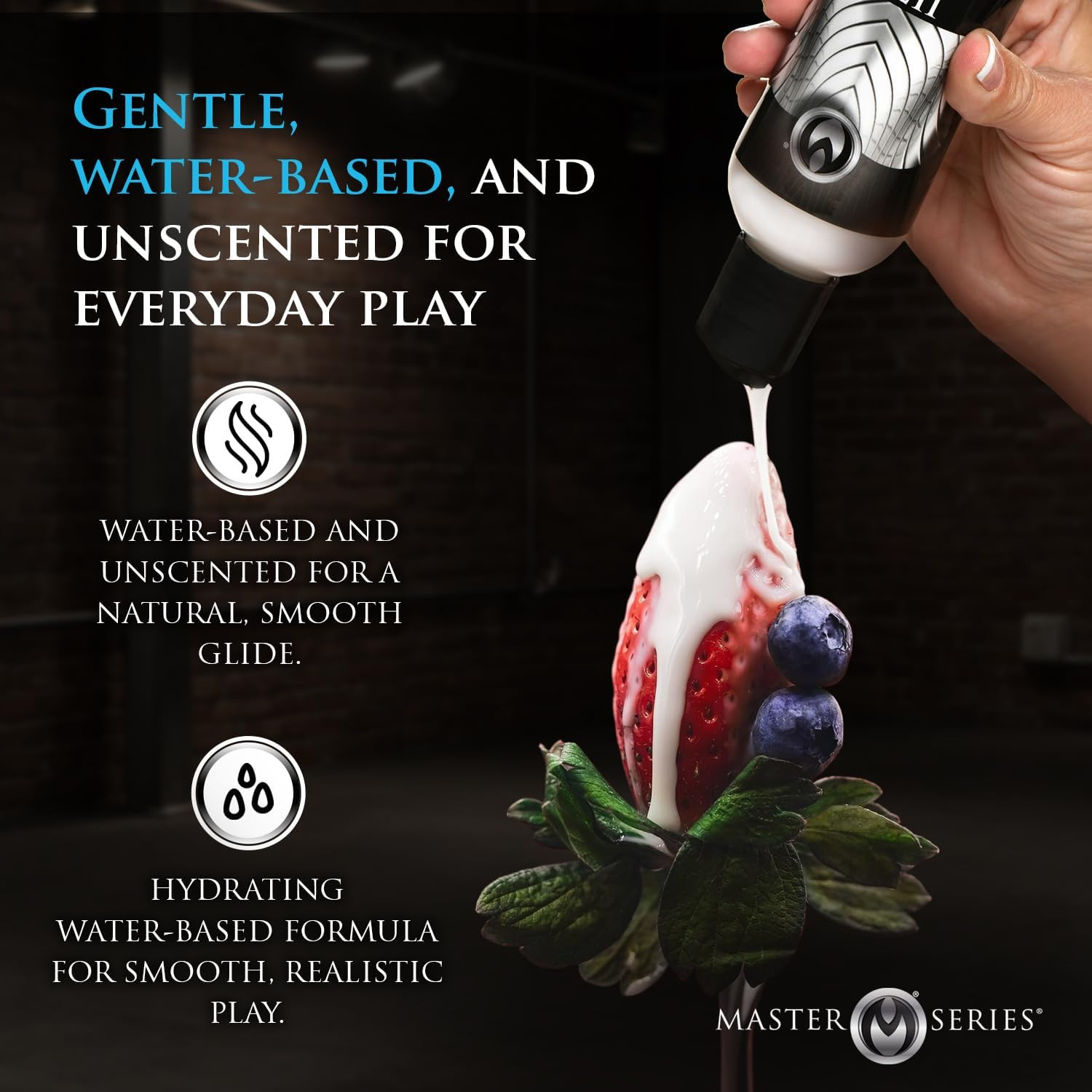 Creamy White Unscented Water-Based Body Glide 8Oz for Men, Women & Couples, N...