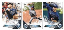 2016 Topps Walmart Holiday Snowflake - TAMPA BAY RAYS Team Set 