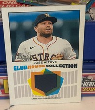 Jose Altuve Clubhouse collection relic card  CCR-JA Topps Heritage baseball 2026