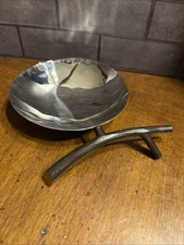 Signed Michael Aram Bronzed Botanical 5 3/8" Cast Metal Pod Round Dish