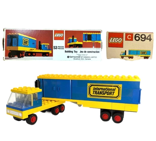 Vintage 1976 LEGO International Transport Truck #694 — Samsonite of Canada—Boxed