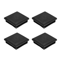 4 StüCk Rohrstopfen, 80X80Mm Quadratisch Abschlusskappen, Pe-Lamellenstopfen