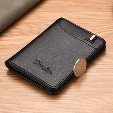 Ultra Thin Men's Wallet Vertical Multi Card Holder Small Slim Wallets Driver's L