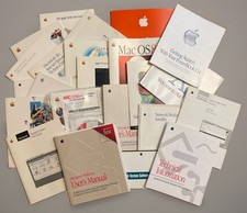 Lot of 26 Vintage Apple Macintosh Manuals Guides Books Disks Newton iMac System