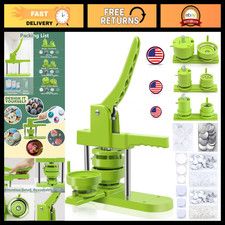 Button Maker Machine - 1" 1.25" 2.25" Sizes, Interchangeable Badge Press with 30