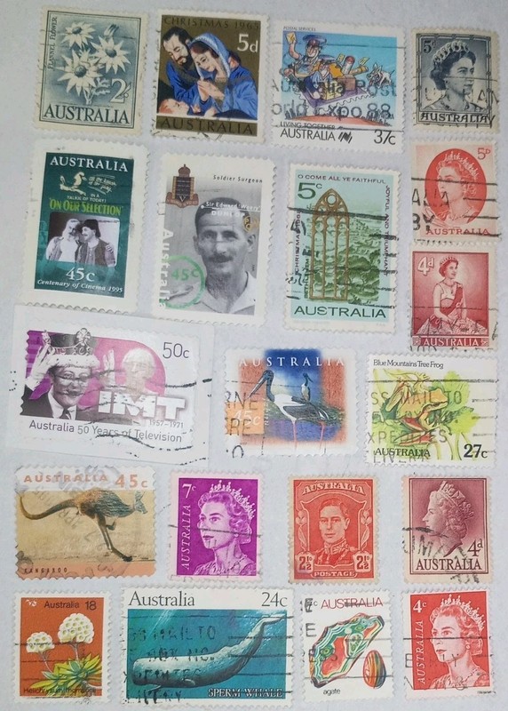 Australia:  lot of 20 stamps.  Used   (po71)