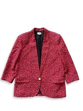 Zadig Voltaire Viking J. Leo Blazer Passion Red Animal Print Sz 42, US 6