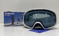Dbio White Plastic Skiing Goggles Dual-layer lens, Over Glasses, UV Protection