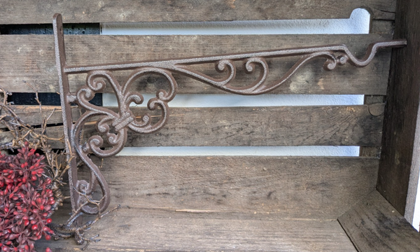 ❤ GroßEr Dekorativer Wandhaken Blumenampel Laterne Sterne Vintage Gusseisen❤-image