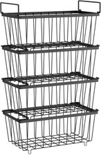 Freezer Organizer Bins - Fits 7 Cu.Ft Chest Freezer, 4 Pack Stackable Deep