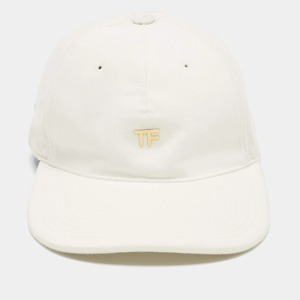 Gorra de béisbol Tom Ford blanca con logotipo de lona talla única Foto 2 de 4