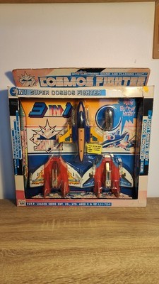 Vintage COSMOS FIGHTER 3-in-1 Galaxy Bot Taiwan Box Space Robot Toy