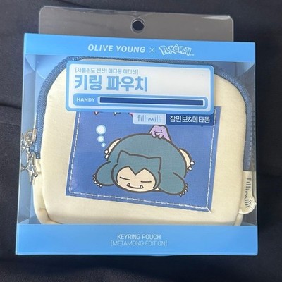 OliveYoung Fillimilli Snorlax Key Ring Pouch Pokémon Unused