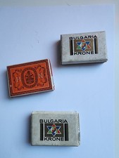 2x Zigarettenschachtel BULGARIA KRONE Dresden,1 x overstolz wk2,30/40iger jahre