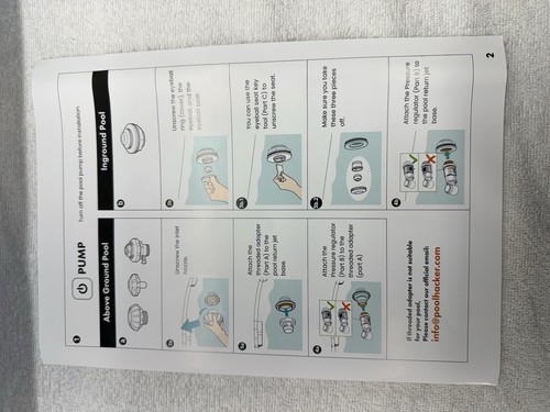 Fontane d'acqua a doppio spruzzo per piscine fuori terra/interrate, regolabili 2 in 1 - Foto 8 di 10